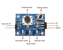 DC 5V Servo Motor Tester Servo 3-gear Indicator Manual Automatic Reset Controller